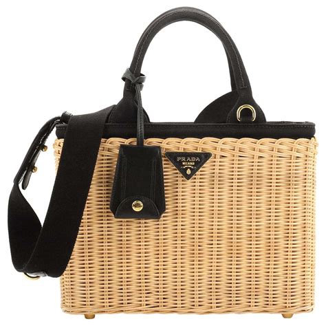 prada basket tote|prada wicker bucket bag.